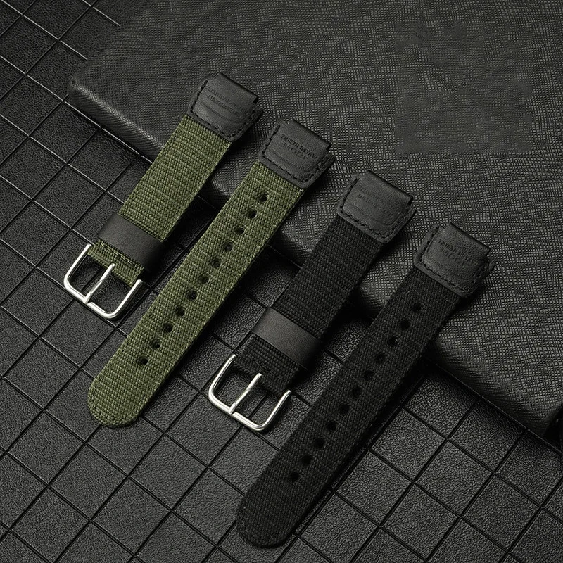 For Casio AE1200 AE1300 A158W/A168 W-216H Nylon Watch Strap convex mouth Outdoor sports Canvas Watchband Men's Bracelet 18MM