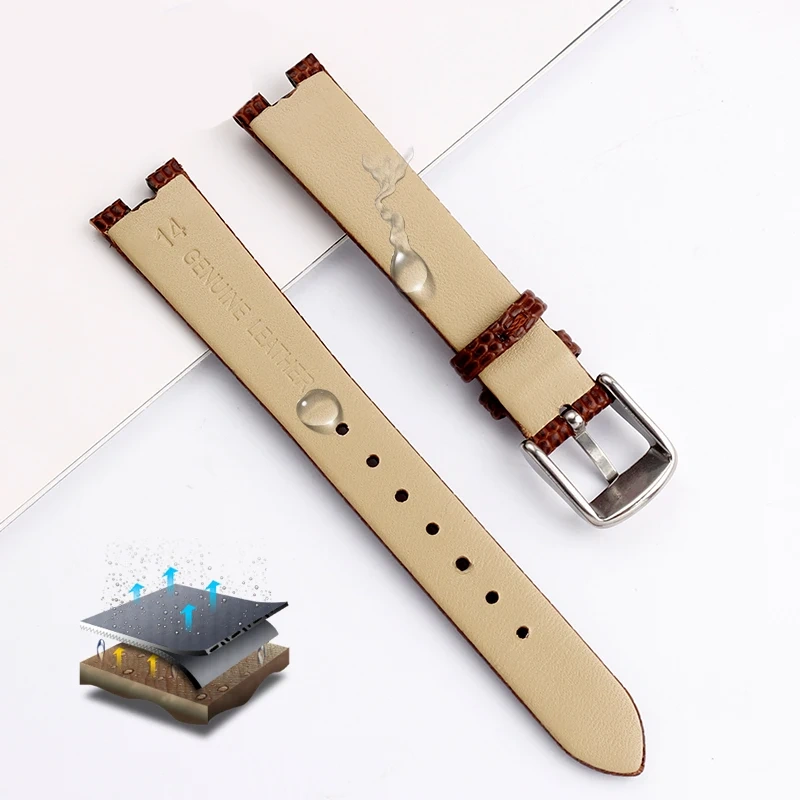 For Gucci YA141.4 YA141505 G-C Watch Strap Women High-quality Waterproof Genuine Leather Watch band Notch 12*5MM 14*5MM Bracelet