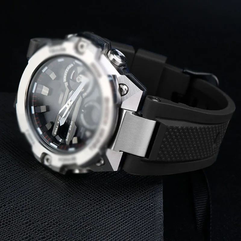 High Quality Modified Rubber Watchband For Casio G-SHOCK GST-B400 GST-B400BD/AD Sports Bracelet Silicone Waterproof Watch Strap
