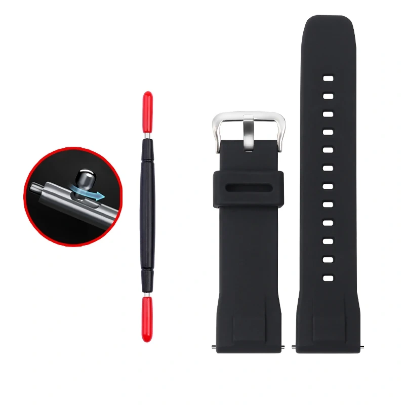 for Casio PROTREK series PRW-60/PRW-70YT/50/30 sports strap 23mm Quick release watchband Silicone Rubber Waterproof bracelet