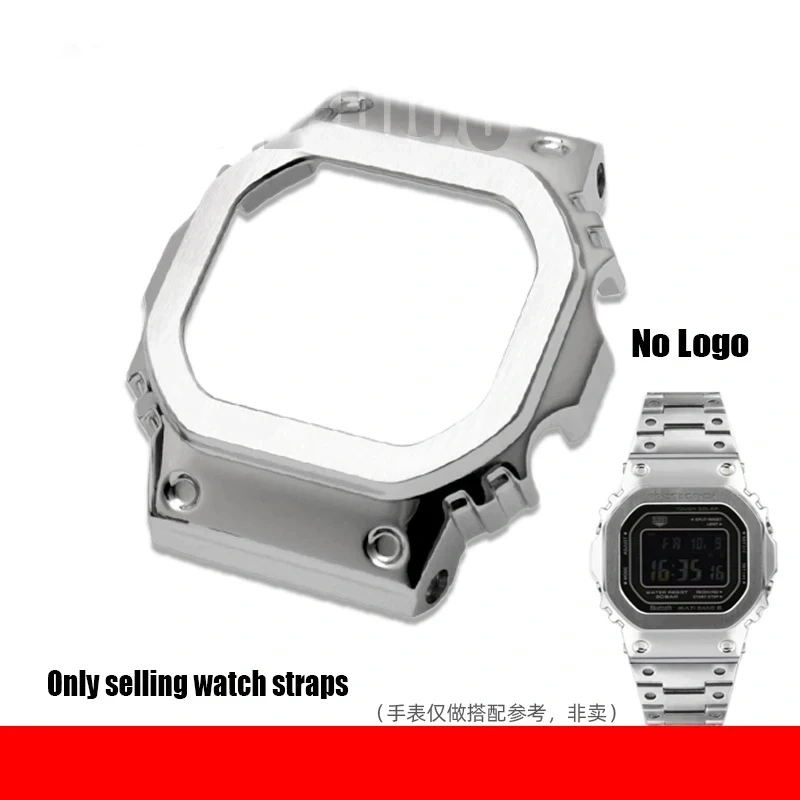 For Casio G-SHOCK Small Block GMW-B5000 Modified 316L Solid Stainless Steel Case Watch Band Accessories for Men Strap Watch Set