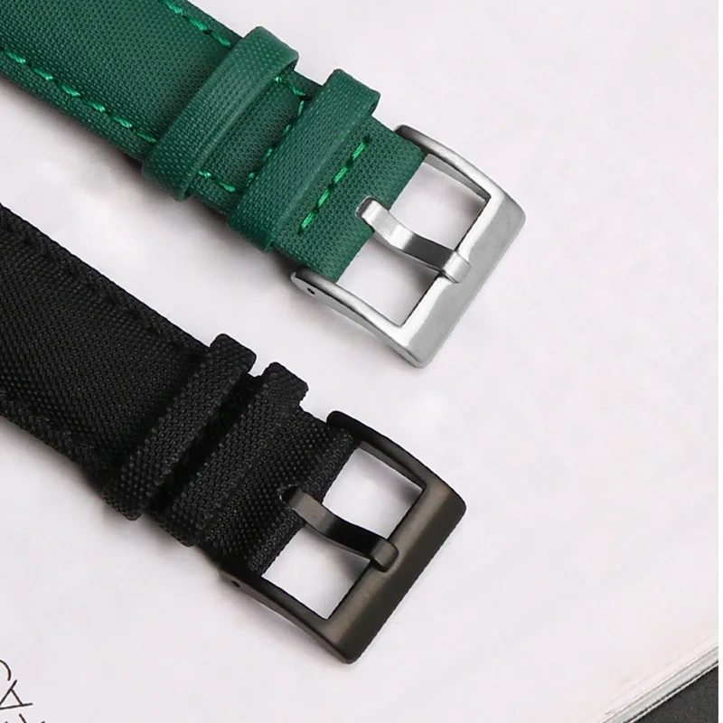 Quick release soft WatchBand For Mido Seiko Omega 20mm 21mm 22mm 23mm 24mm Nylon Leather Watch Strap Diving Men Canvas Bracelet