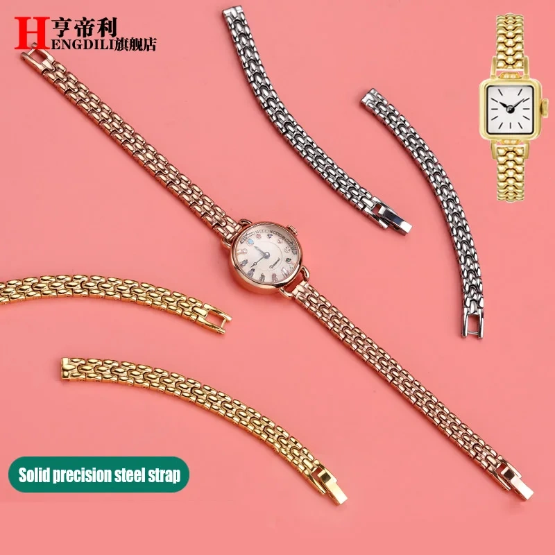 Ladies Stainless Steel Buckle Mesh Belt Watch Strap Ultra-thin Steel Bracelets 6mm 8mm 10mm 12mm 14mm 16mm Small Size Watchband