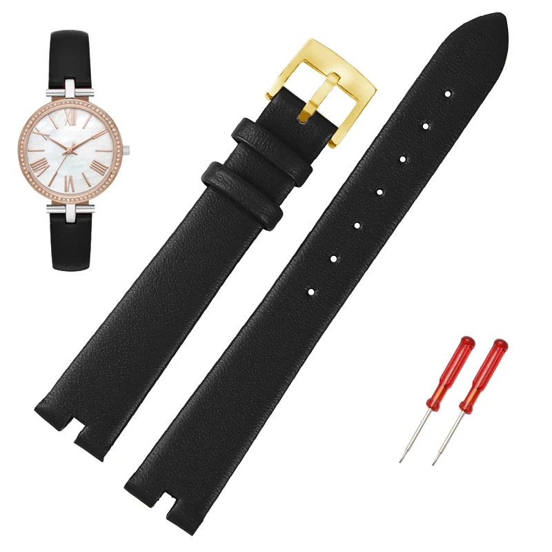 For MK MICHAEL KORS All-Star Strap 2833 2832 3669 High quality waterproof Notched Leather Watchband 14×12mm Women's Bracelet