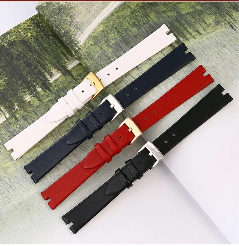 For MK MICHAEL KORS All-Star Strap 2833 2832 3669 High quality waterproof Notched Leather Watchband 14×12mm Women's Bracelet