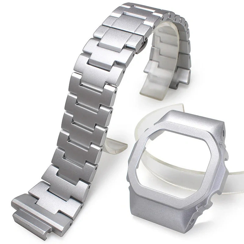 Lightweight aluminum alloy suit mod kit For Casio 3229 GWX-5600 DW5030 DW5035 DW5600 GW-B5600 Series Modified Metal bezel band