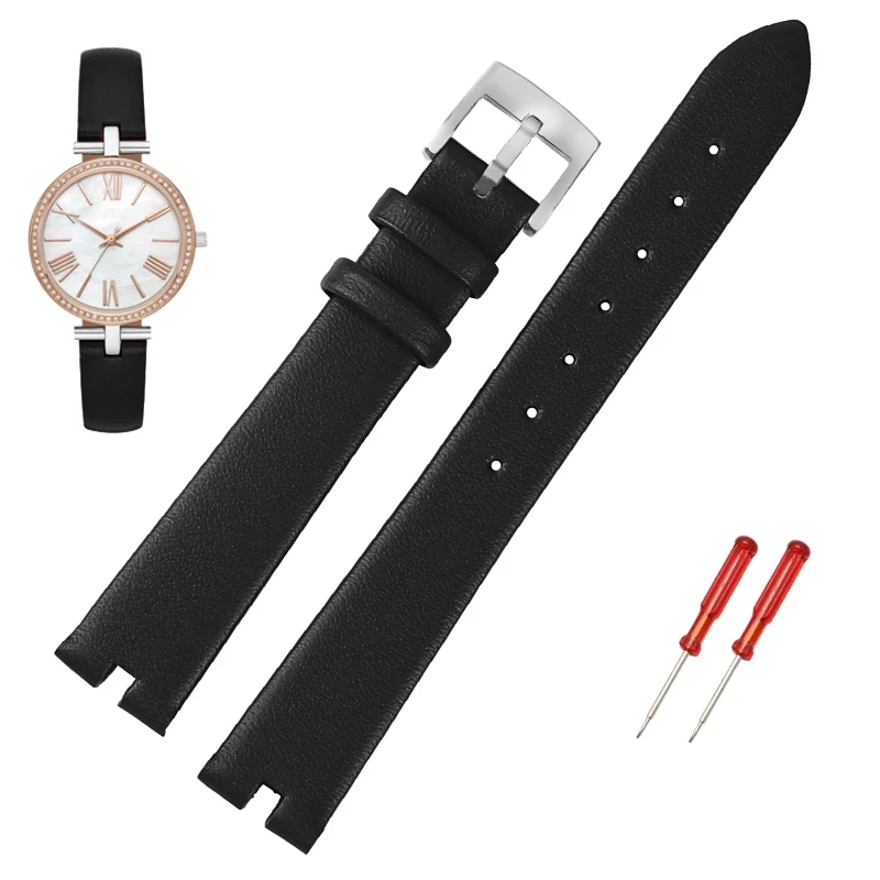 For MK MICHAEL KORS All-Star Strap 2833 2832 3669 High quality waterproof Notched Leather Watchband 14×12mm Women's Bracelet