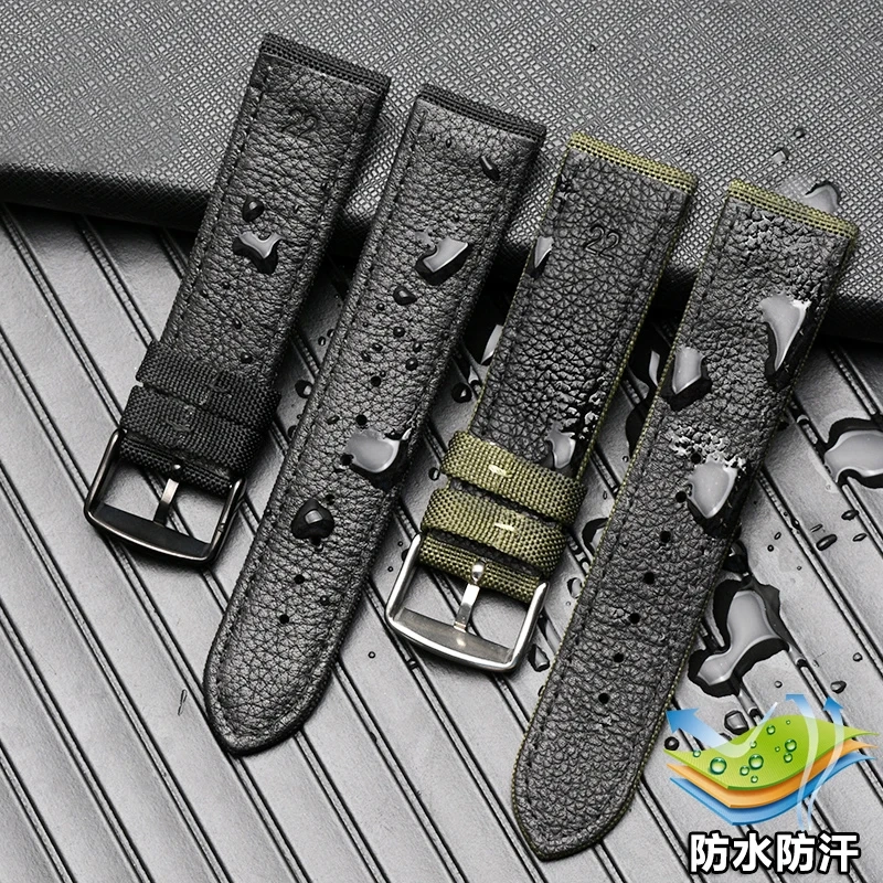 For Tissot Speed T116.617 Hamilton Citizen Seiko Mido Men's Nylon Watch Strap Men‘s Canvas cowhide Watchband 18MM 20MM 22MM 24MM