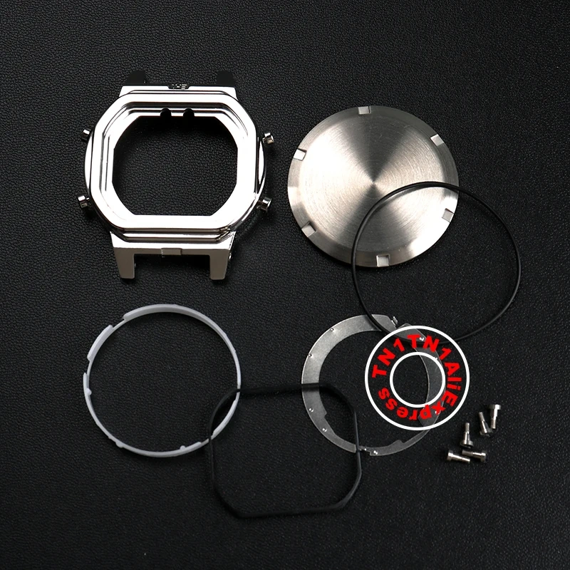 For Casio G-Shock GW-B5600 modified watch stainless steel inner shell gold mod case parts Men inner shell button waterproof ring