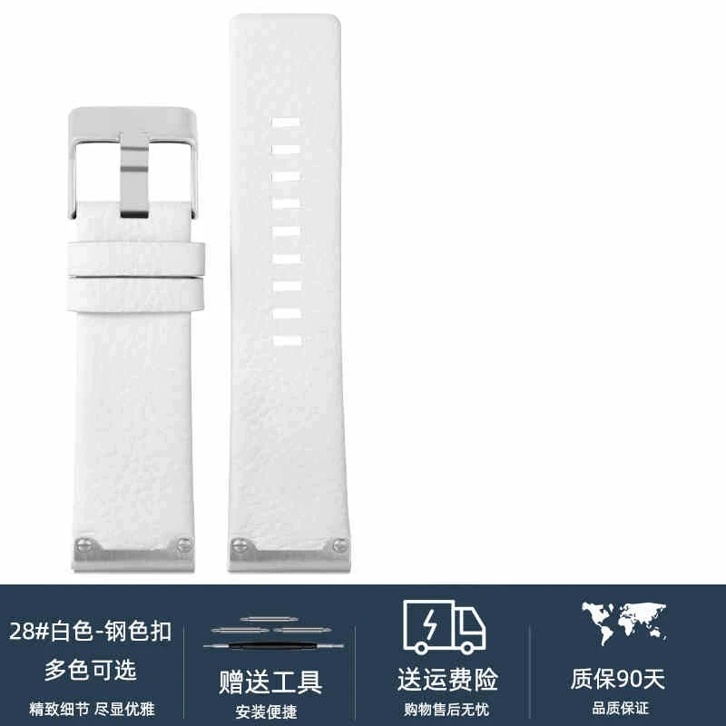 26mm High Quality Genuine Leather Watch Band For Diesel DZ4318 DZ4343 DZ4476 DZ4323 DZ4290 DZ4292 Series Men Vintage Watch strap