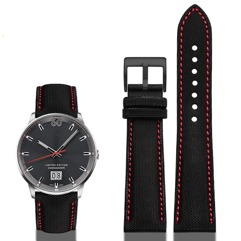 Quick release soft WatchBand For Mido Seiko Omega 20mm 21mm 22mm 23mm 24mm Nylon Leather Watch Strap Diving Men Canvas Bracelet
