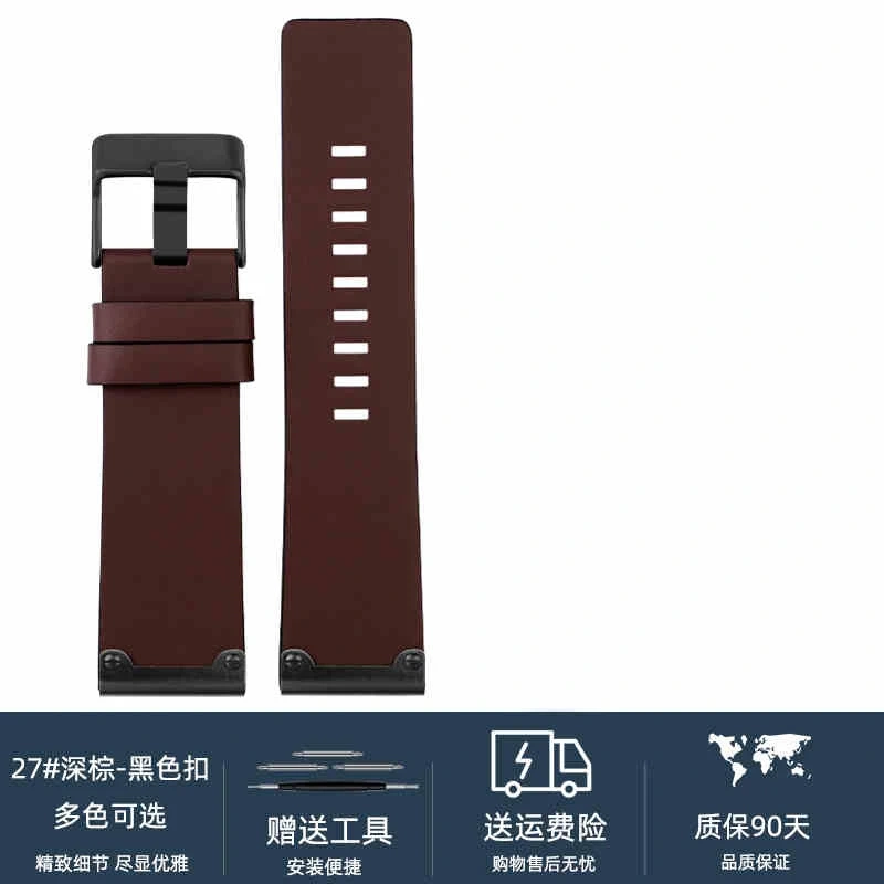 26mm High Quality Genuine Leather Watch Band For Diesel DZ4318 DZ4343 DZ4476 DZ4323 DZ4290 DZ4292 Series Men Vintage Watch strap