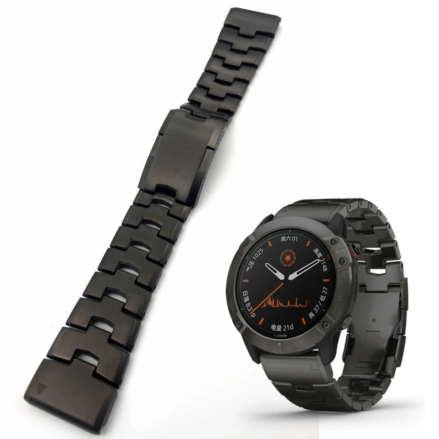 22mm 26mm Quick-Release watch Strap for Garmin Fenix 7X Fenix 8 Quatix Approach S60 Forerunner 935 Quatix MARQ Titanium bracelet