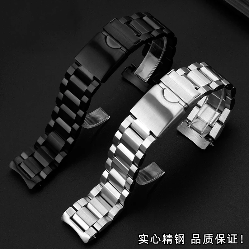 For Tissot 1853 Speed Dare Black Warrior T125617A Speed Racing Watchband T116 Men‘s Arc Solid Stainless Steel Watch Strap 22mm