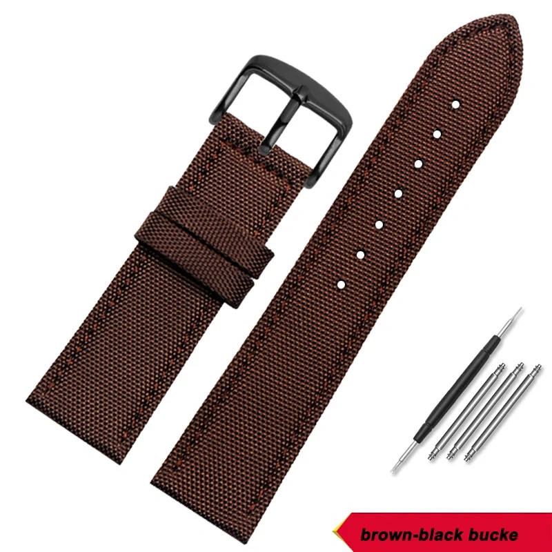 For Tissot Speed T116.617 Hamilton Citizen Seiko Mido Men's Nylon Watch Strap Men‘s Canvas cowhide Watchband 18MM 20MM 22MM 24MM