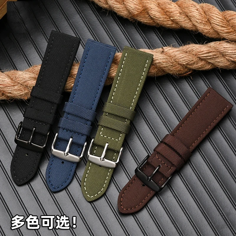 For Tissot Speed T116.617 Hamilton Citizen Seiko Mido Men's Nylon Watch Strap Men‘s Canvas cowhide Watchband 18MM 20MM 22MM 24MM