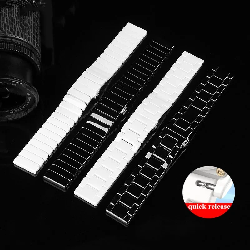 High Quality 14 16mm 18mm 20mm 21mm 22mm For Seiko Tissot Armani Citizen Omega Ck Ceramic Watch Strap men's And Women's Bracelet