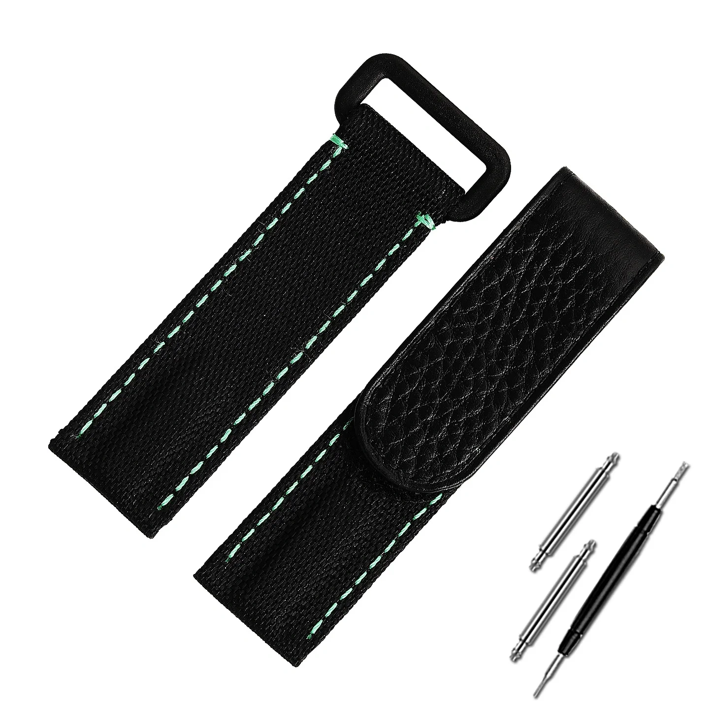 Adjustable Rolex Daytona Black Green Aqua Ghost GMT Yacht Submariner Nylon Canvas Strap Bracelet Watch Accessories 20mm
