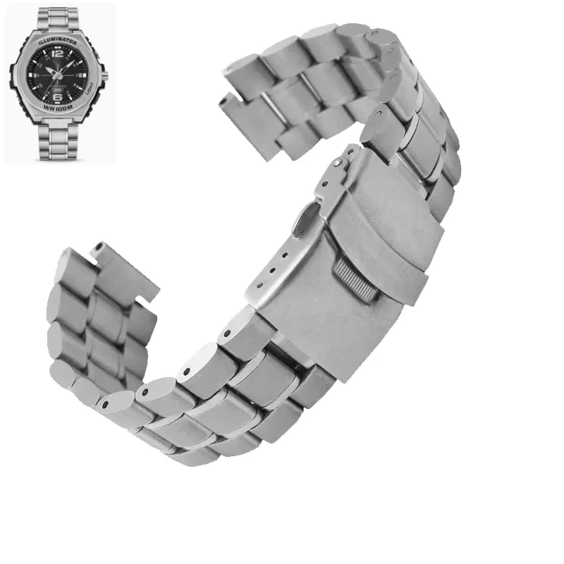 Metal Strap For Casio 5577 MWA-100HD-1A MWD-100H MWA-100HD Soild Stainless Steel Watchband Men Bracelet Wristband 20mm bracelet