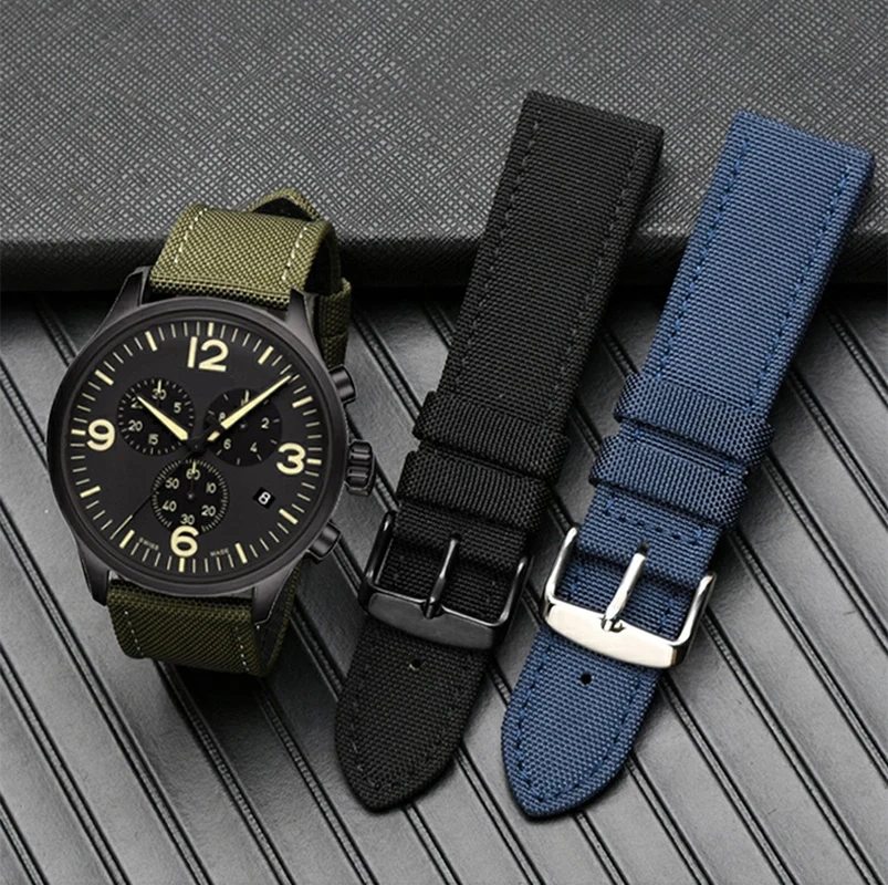 For Tissot Speed T116.617 Hamilton Citizen Seiko Mido Men's Nylon Watch Strap Men‘s Canvas cowhide Watchband 18MM 20MM 22MM 24MM
