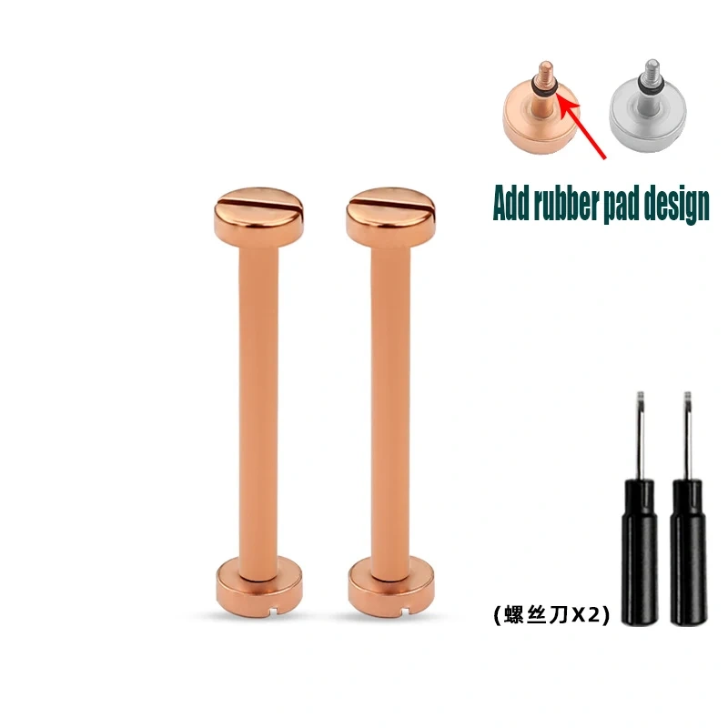 For Cartier Pasha Notched Watch Strap Stainless Steel Connection Rod Men's and Women's Watch Screw Rod Watch Accessories 19*6MM