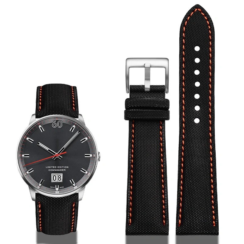 Quick release soft WatchBand For Mido Seiko Omega 20mm 21mm 22mm 23mm 24mm Nylon Leather Watch Strap Diving Men Canvas Bracelet