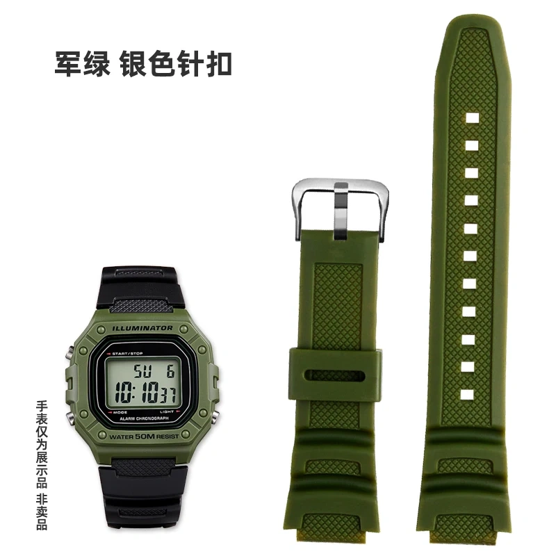 Resin Silicone Strap For Casio Watch Band SGW-300 SGW-300H/400/500 AE1200 AE1100 MRW-200 W218H Waterproof Rubber Sport Bracelet
