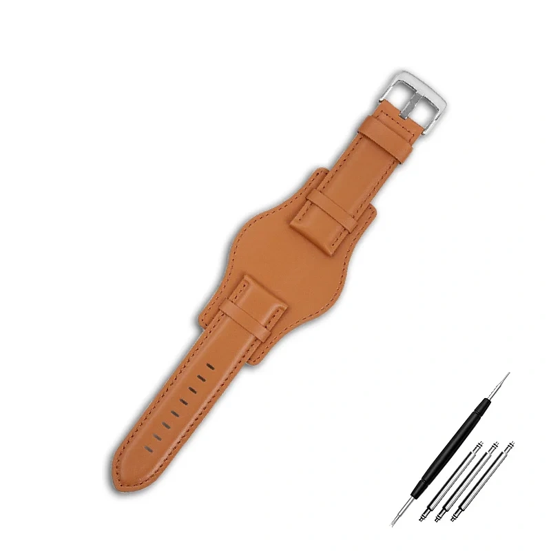 For Fossil FS4656 CH2564 CH2565 CH2891CH3051 PAM Tudor Watchband Cow Leather wristband With tray bracelet Watch strap 22 24mm