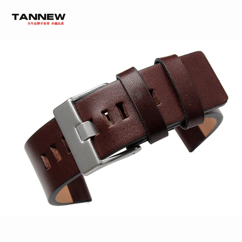 Leather Watchband For DIESEL Bracelet DZ7312 DZ4323 DZ7257 With rivets Men’s Bracelet 22m 24mm 26 28mm 30mm cowhide Watch Strap