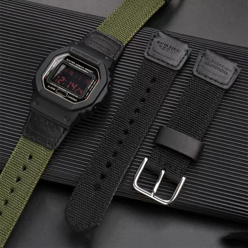 Nylon Leather Strap For Casio AE-1200 AQ-S810W AE-1000W AE1200 SGW-300/400H/500H F91W/F84/W735 MRW-200H Watchband Men's Bracelet