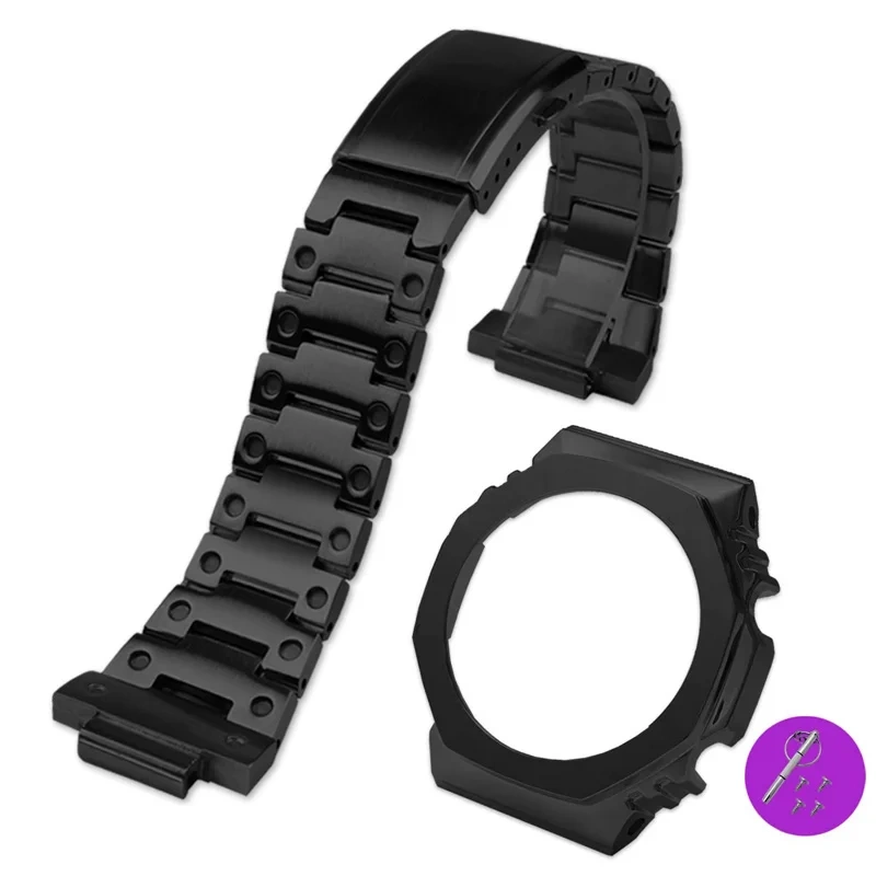 Watchband For Casio G-SHOCK GA-2100 GM2100 GA2100 watch change the solid stainless steel metal strap black silver gold bracelet