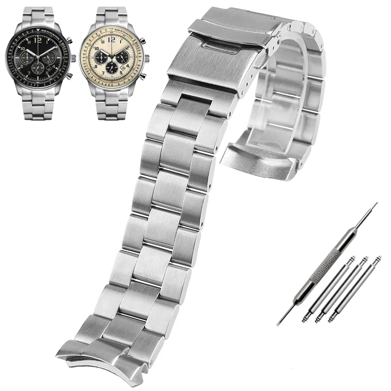 22mm Soild Stainless Steel Watchband For Citizen FF Flying Light Kinetic Energy Meter CA4500 CA4503 CA0615 Men Steel Watch Strap