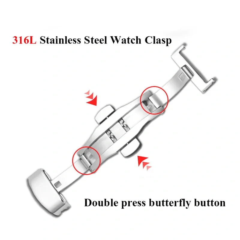 Cow Leather Watch band For Gucci GC Guess Wristband 22×13mm 20×11mm Men Cowhide Notched Watch strap butterfly buckle Bracelet
