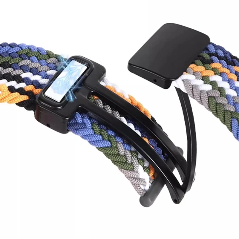Braided Nylon Watch band For Casio G-SHOCK DW5600 5610 GBX-100 GBA-800 GMA-B800 GMD-B800 GBD GA-800 Magnetic Canvas Watch Strap