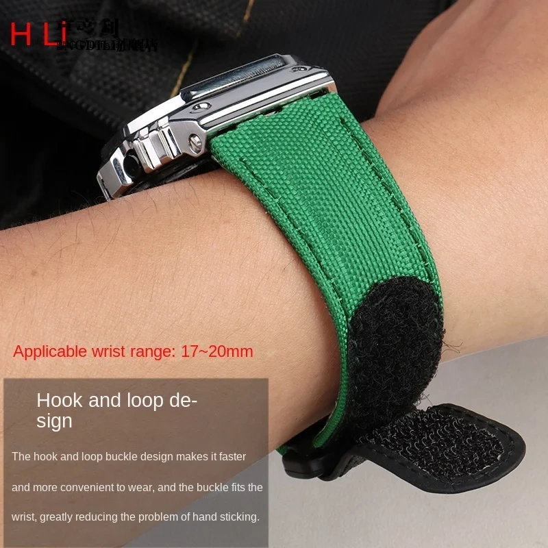 For Casio 35th anniversary GMW-B5000 High quality nylon strap G-SHOCK Stainless steel adapter canvas Watch band Men's Bracelet