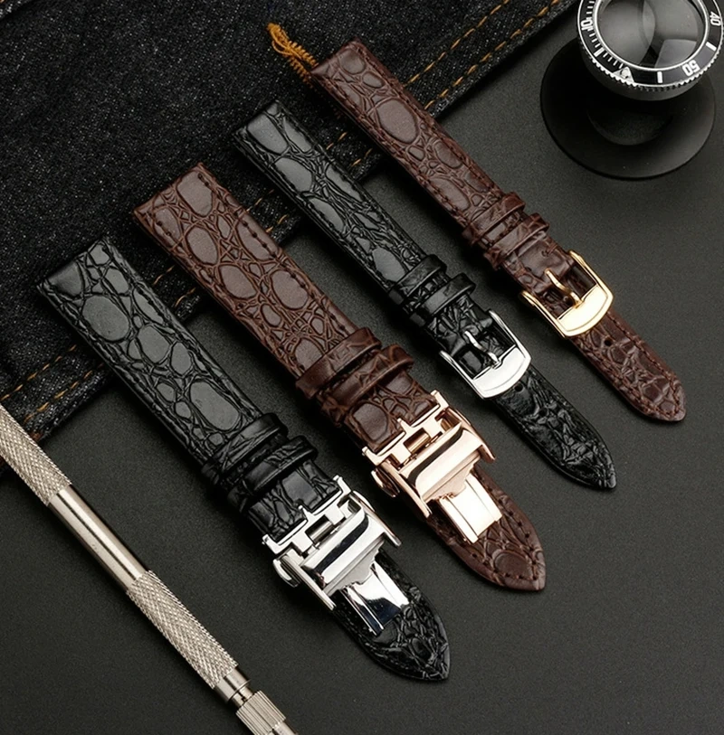 High quality Wristband 13mm 18mm 20mm Watchbands For Longines Magnificent Garland L4 L2 Genuine Leather Strap Man Women Bracelet