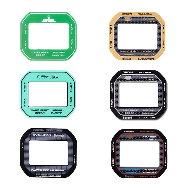 7 color For Casio DW-5600 watch toughened film Fashion A modified DW-5635 table mask mirror GW-B5600 Men table mirror glass film