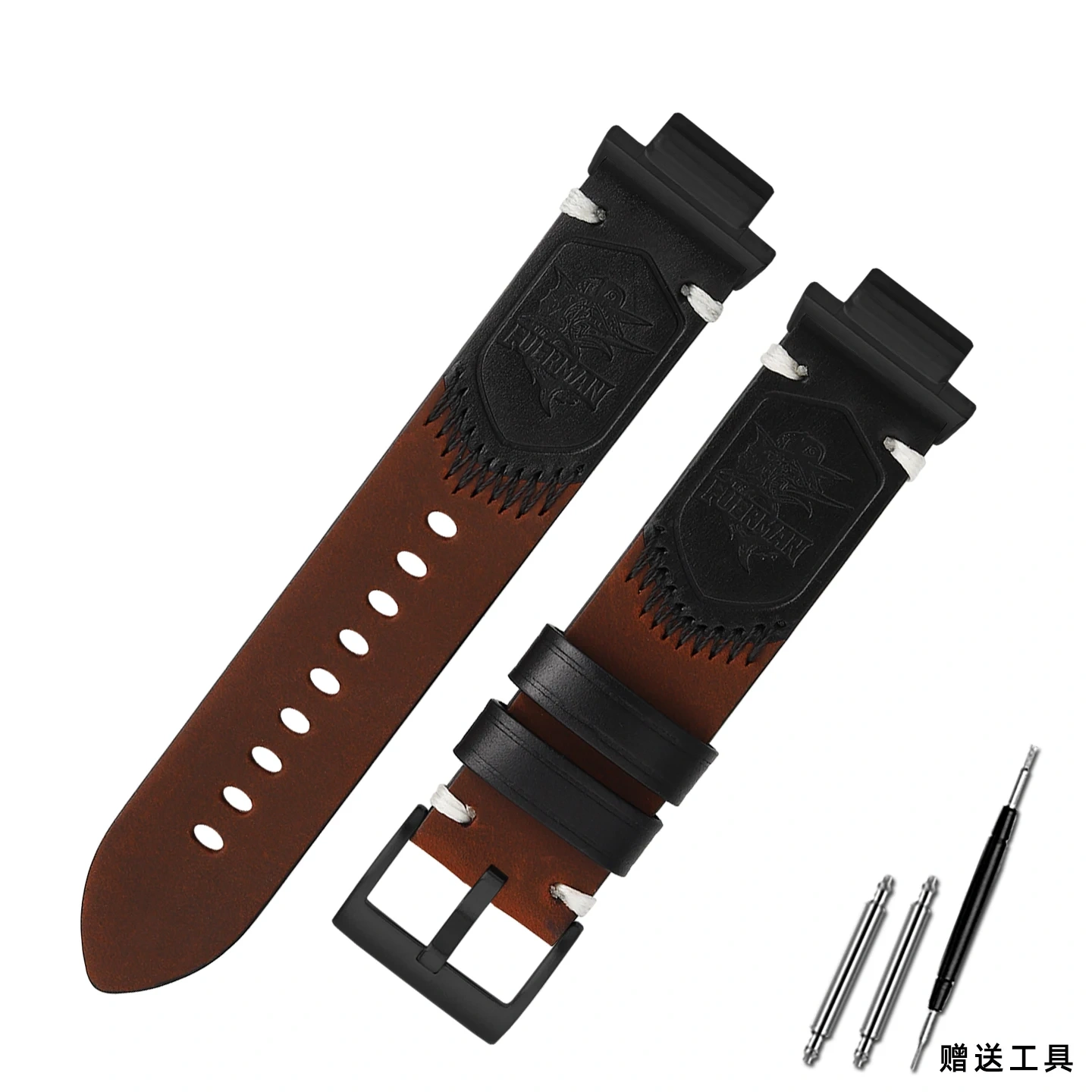 Vintage Distressed watchband Steampunk Style Leather Strap For Casio G-Shock GA-2100 ga-2110 GBM-2100 watch strap Aged Brown