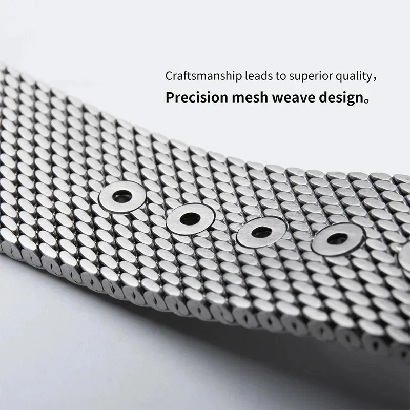 20mm Titanium Milanese Bracelet for Omega Seamaster Diver 300M | Stainless Steel Buckle Waterproof Luxury Dive Band Hot Sale