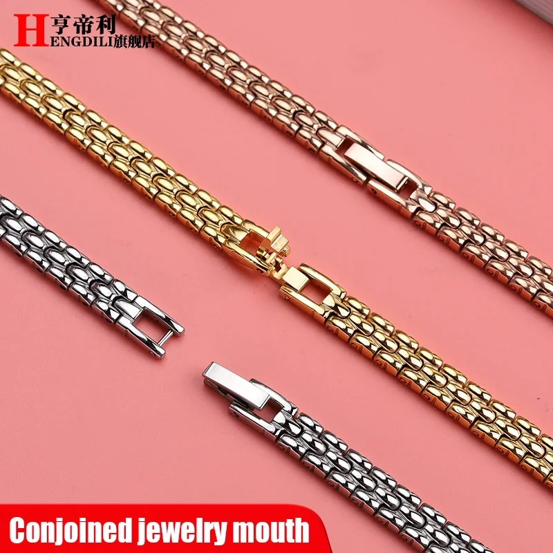 Ladies Stainless Steel Buckle Mesh Belt Watch Strap Ultra-thin Steel Bracelets 6mm 8mm 10mm 12mm 14mm 16mm Small Size Watchband