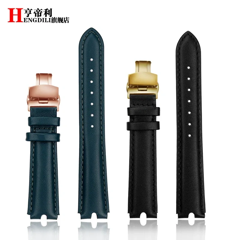 For VERSACE PALAZO Wristband Medusa Notched Genuine Leather Watch Band 18MM Women's Watch Strap VECQ00418/00118 Ladies Bracelet