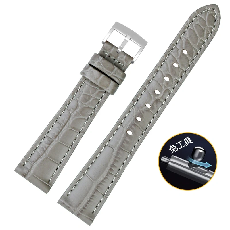 For Swarovski 5547642 5452498 5452501 551630 Watch Strap Green Water Ghost Women's Premium Leather Wristband 15MM 17MM Watchband