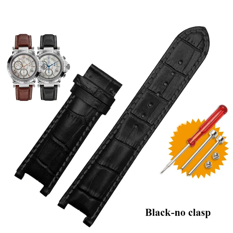Cow Leather Watch band For Gucci GC Guess Wristband 22×13mm 20×11mm Men Cowhide Notched Watch strap butterfly buckle Bracelet