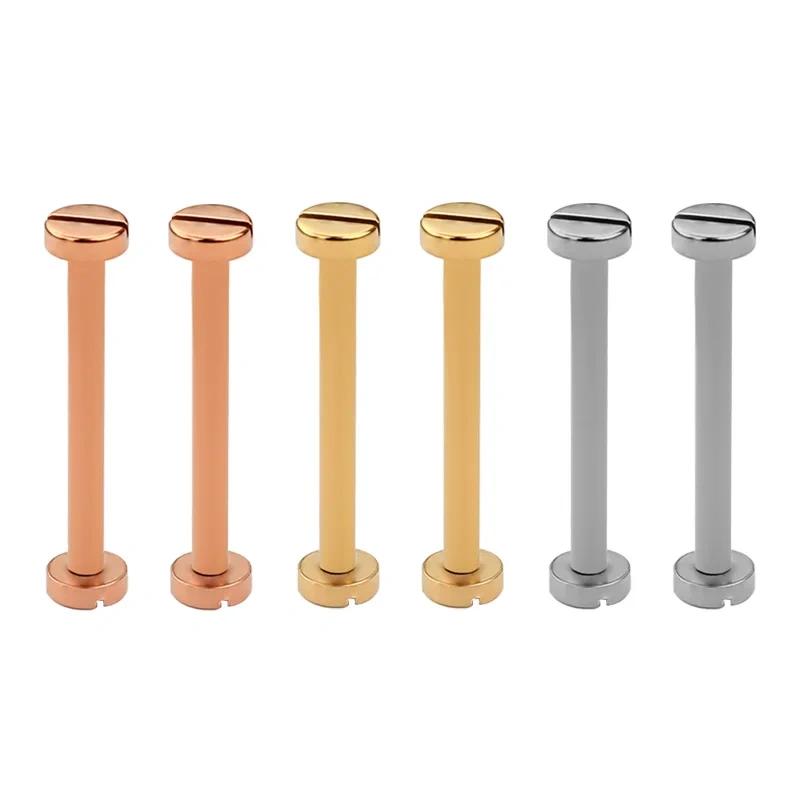 For Cartier Pasha Notched Watch Strap Stainless Steel Connection Rod Men's and Women's Watch Screw Rod Watch Accessories 19*6MM