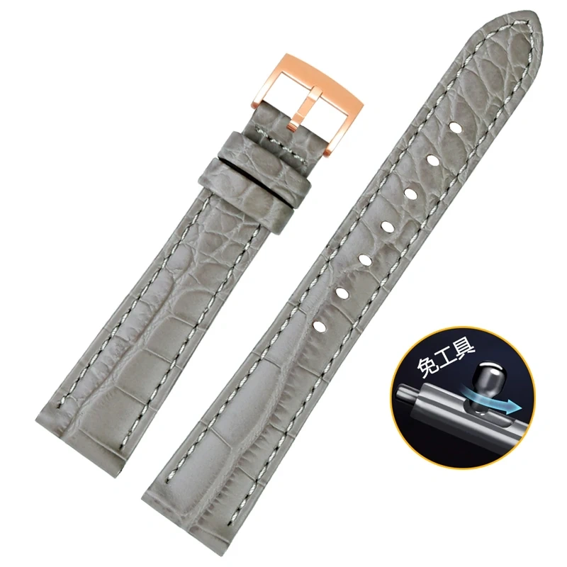 For Swarovski 5547642 5452498 5452501 551630 Watch Strap Green Water Ghost Women's Premium Leather Wristband 15MM 17MM Watchband