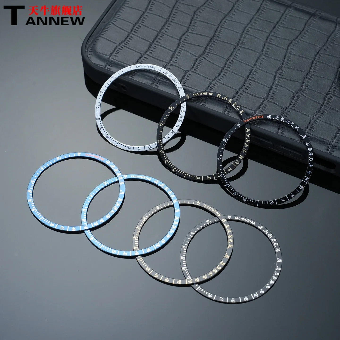 Aluminum Scale Ring Accessories 38.5*34mm For Omega Speedmaster Replacement Tachymeter Bezel for Speedmaster Watch
