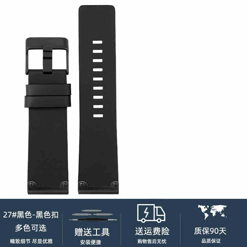 26mm High Quality Genuine Leather Watch Band For Diesel DZ4318 DZ4343 DZ4476 DZ4323 DZ4290 DZ4292 Series Men Vintage Watch strap
