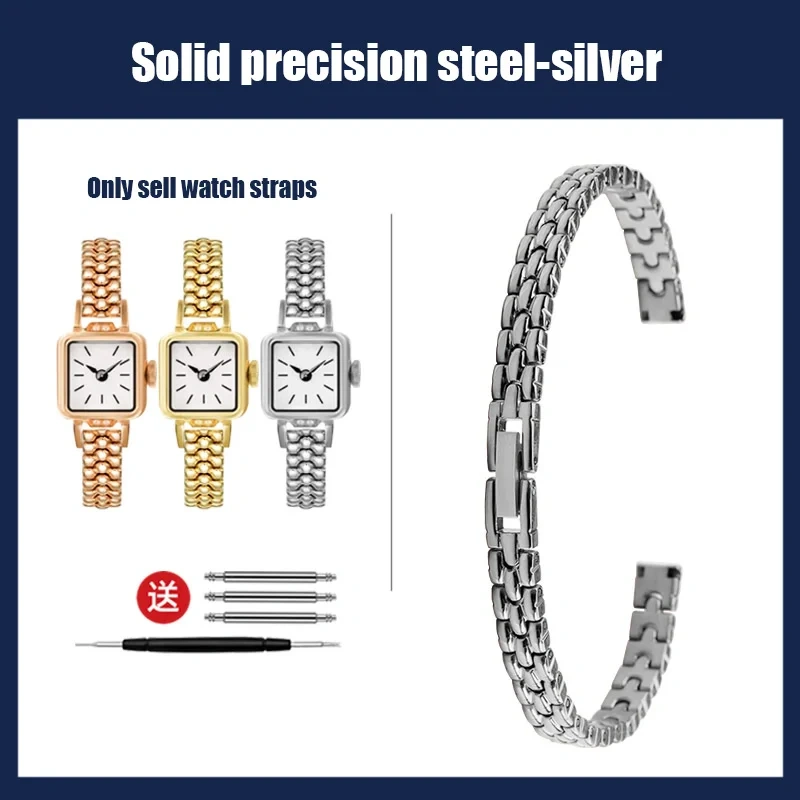 Ladies Stainless Steel Buckle Mesh Belt Watch Strap Ultra-thin Steel Bracelets 6mm 8mm 10mm 12mm 14mm 16mm Small Size Watchband