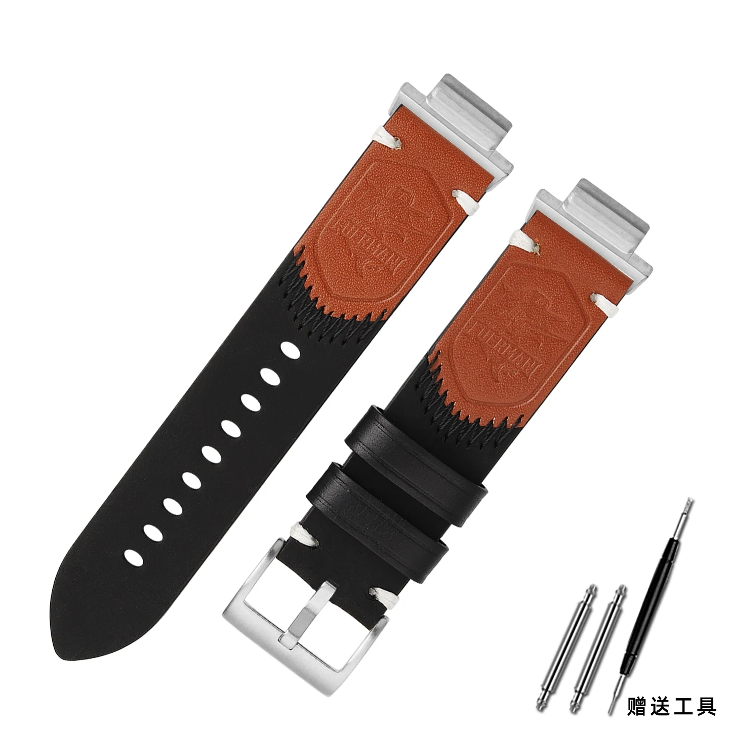 Vintage Distressed watchband Steampunk Style Leather Strap For Casio G-Shock GA-2100 ga-2110 GBM-2100 watch strap Aged Brown