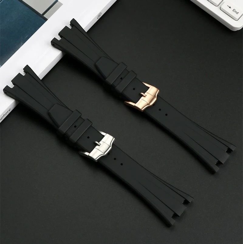For Audemars Piguet AP Royal Oak Offshore AP15710 15703 15400 26470 Silicone Rubber Watch Strap Men's Watchband 28MM Bracelet